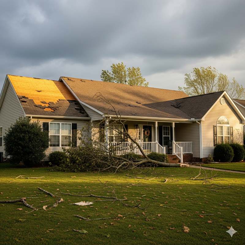 Storm Damage in Illinois And Wisconsin